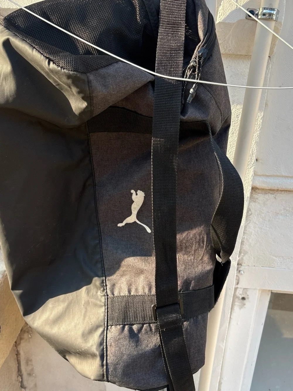 Puma Black Duffel with Silver Logo